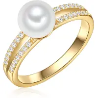 Valero Pearls Ring goud / transparant / parelwit