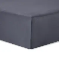 Vision Home VISION Hoeslaken - Jersey katoen: Zacht, rekbaar en strijkvrij - 180 x 200cm met 30cm hoekhoogte - Geschikt voor boxspring matras - Donkergrijs - 100% katoen Jersey - Oekotex gecertificeerd