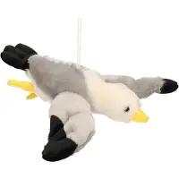 Nature Planet Pluche vliegende meeuw knuffel 28 cm