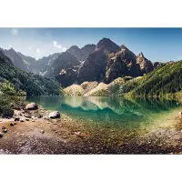 Consalnet Vliesbehang - Fotobehang - Bergen - Natuur - Meer - Water - Rotsen - Gebergte - 184x254 cm (Hoogte x Lengte)