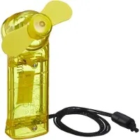 Cepewa Ventilator voor in je hand - Verkoeling in zomer - 10 cm - Geel - Klein zak formaat model