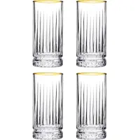 Pasabahce Longdrink Elysia 28 cl - Transparant Goud 4 stuks