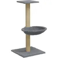 vidaXL Kattenmeubel met sisal krabpaal 74 cm lichtgrijs