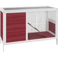 vidaXL Konijnenhok 103x44x69,5 cm massief grenenhout mokkakleurig