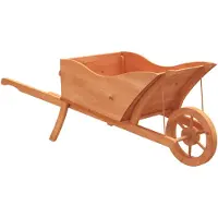 Super Merchant Plantenbak kruiwagen 128x45,5x43 cm massief vurenhout