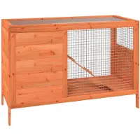 vidaXL Konijnenhok 103x44x69,5 cm massief grenenhout bruin