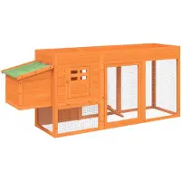 vidaXL Kippenhok 204x50x84 cm massief grenenhout bruin