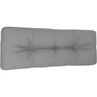 vidaXL Palletkussen 120x40x12 cm stof grijs