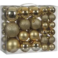 House of Seasons kerstbal onbreekbaar (set van 46) (ø8 cm)