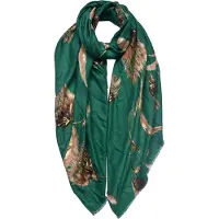 Juleeze Sjaal Dames Print 90x180 cm Groen Bruin Synthetisch