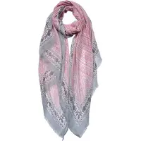 Juleeze Sjaal Dames Print 90x180 cm Roze Synthetisch