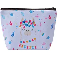 Clayre & Eef Toilettas Dames 22x15 cm Wit Polyester lama