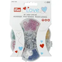 Prym Jersey Drukknopen, 6 Love kleuren Ø8mm