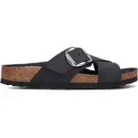 Birkenstock Dames Slippers Siena Big Buckle - Zwart - Maat 38