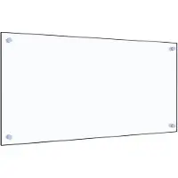 vidaXL Spatscherm keuken 80x40 cm gehard glas transparant