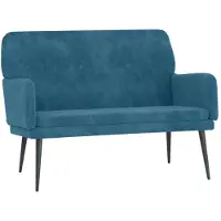 vidaXL Bankje 108x79x79 cm fluweel blauw