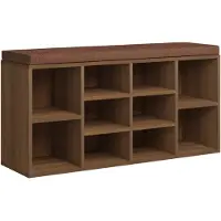 vidaXL Schoenenbank 103x30x48 cm bewerkt hout bruin eikenkleur