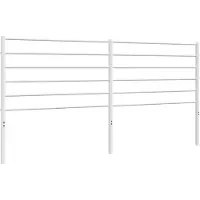 vidaXL Vervangend hoofdbord metaal wit 180 cm