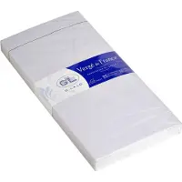 Lalo G.- 25 Enveloppes DL 11x22cm Vergé gommées Blanc