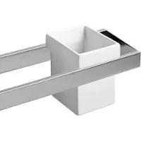 Linea Beta beker SKUARA voor accessoires 8cm wit keramiek