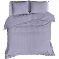 Satin d'or Dekbedovertrek Streep Lilac Satijn-260 x 200 / 220 cm | Extra Breed