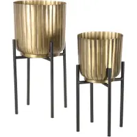 Label51 Fabe set plantenstandaards 23x23x50cm goud
