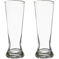 Secret De Gourmet Set van 8x stuks bierglazen transparant 370 ml - 7 x 21 cm - Bierglazen