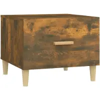 vidaXL Salontafel 50x50x40 cm bewerkt hout gerookt eikenkleurig