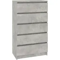 vidaXL Ladekast 60x36x103 cm bewerkt hout betongrijs