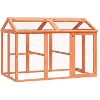 vidaXL Dierenren 141x94x104 cm massief grenenhout bruin