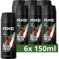 Axe Africa Deodorant Bodyspray - 6 x 150 ml - Voordeelverpakking