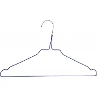 Home & Garden - 50 stuks - Kledinghanger - Draadhanger - Stomerijhanger - blauw