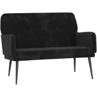 vidaXL Bankje 108x79x79 cm fluweel zwart