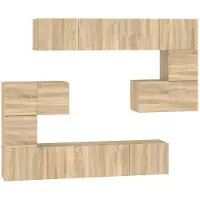 vidaXL Tv-wandmeubel bewerkt hout sonoma eikenkleurig