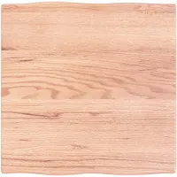 vidaXL Tafelblad natuurlijke rand 60x60x2 cm eikenhout lichtbruin