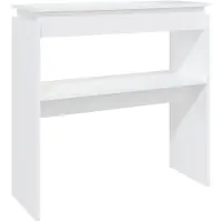 vidaXL Wandtafel 80x30x80 cm bewerkt hout wit