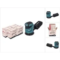 Makita DBO 180 Z accu excentrische schuurmachine 18 V 125 mm + 4x Toolbrothers TURTLE schuurset - zonder accu, zonder oplader