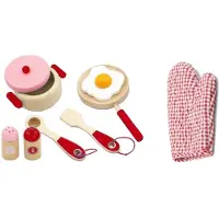 Viga Toys Keukenset rood 9-delig. 3+
