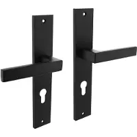 Intersteel Deurkruk Hera op schild 245x45 mm profielcilindergat 72 mm mat zwart