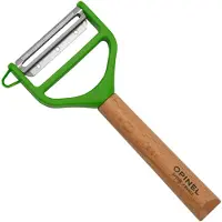 Opinel T-Duo Peeler 002432 Green Wood dunschiller