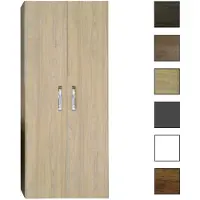 Sanicare kolomkast met luxe chromen greep 67x160x32cm grey-wood