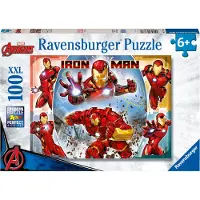 Ravensburger Puzzel 100 stukken XXL, De krachtige Iron Man / Marvel Avengers, 00013377, Vanaf 6 jaar, , MARVEL HELDEN
