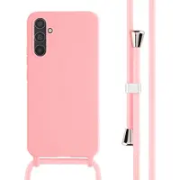 IMoshion Siliconen hoesje met koord voor de Samsung Galaxy A34 (5G) - Roze