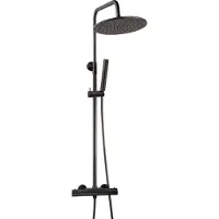 Wiesbaden Opbouw Regendoucheset Caral Thermostatische Mengkraan Gunmetal PVD Coating