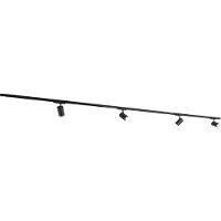 QAZQA Modern 3-fase railsysteem met 4 zwarte spots - 3-Phase Ruler