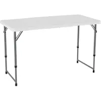 No name Lifetime partytafel Kevin HDPE wit 122x61cm