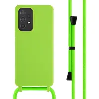 IMoshion Siliconen hoesje met koord voor de Samsung Galaxy A53 - Fluor Groen