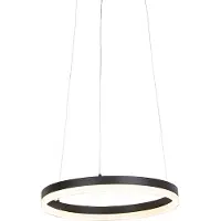 QAZQA Design hanglamp zwart 40 cm incl. LED 3-staps dimbaar - Anello