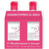 Bioderma Sensibio H2O - Micellair water voor de gevoelige huid, milde reiniging - duoverpakking Make-up Remover 1000 ml