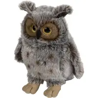 Nature Planet Pluche Oehoe uil knuffeldier - 22 cm - Vogels/Uilen Knuffels - Vogel knuffels